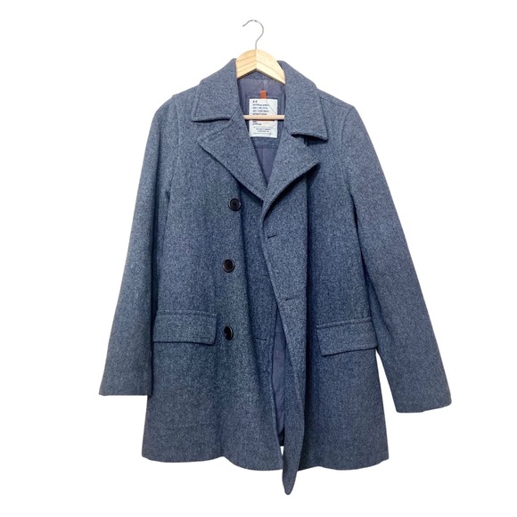 Abercrombie & Fitch Jackets & Blazers - Abercrombie A-4 Womens Pea Coat Heather Grey Wool Blend Military Jacket